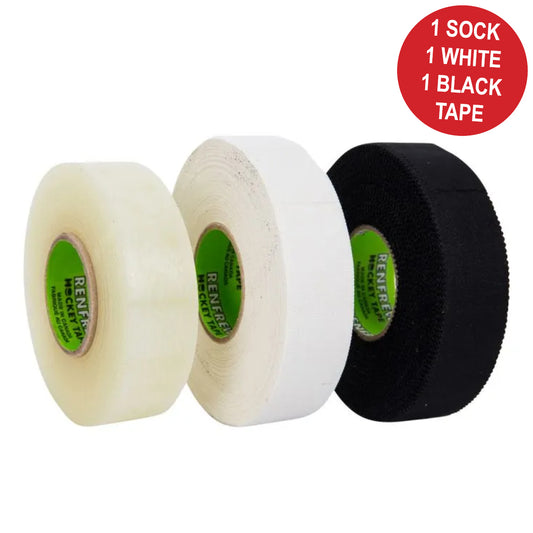 Hockey Tape - White/Black/Clear - 3 Pack